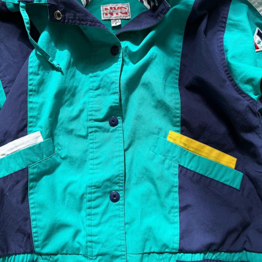 ๐ 80s Retro Color Block Patch Jacket - Picture 8 of 10